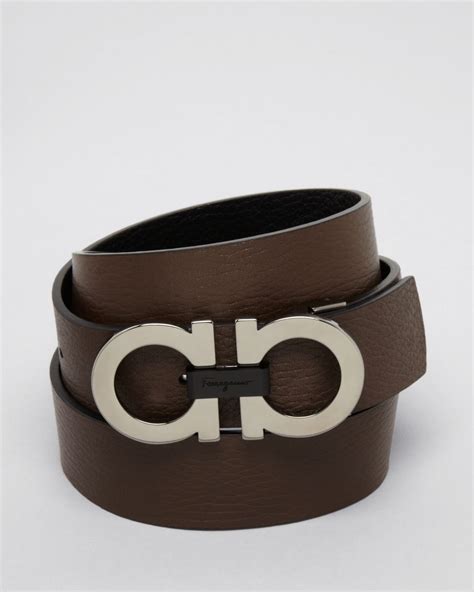 ferragamo gancini reversible leather belt